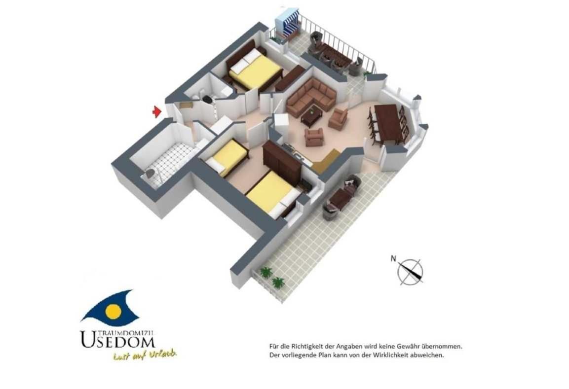 Duenen-Residenz B 05 Daire Heringsdorf Dış mekan fotoğraf